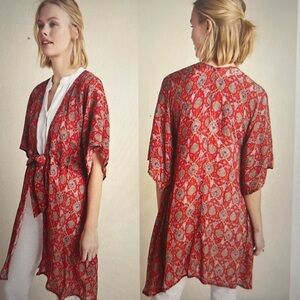 Anthropologie Cinched Tie Front  Kimono